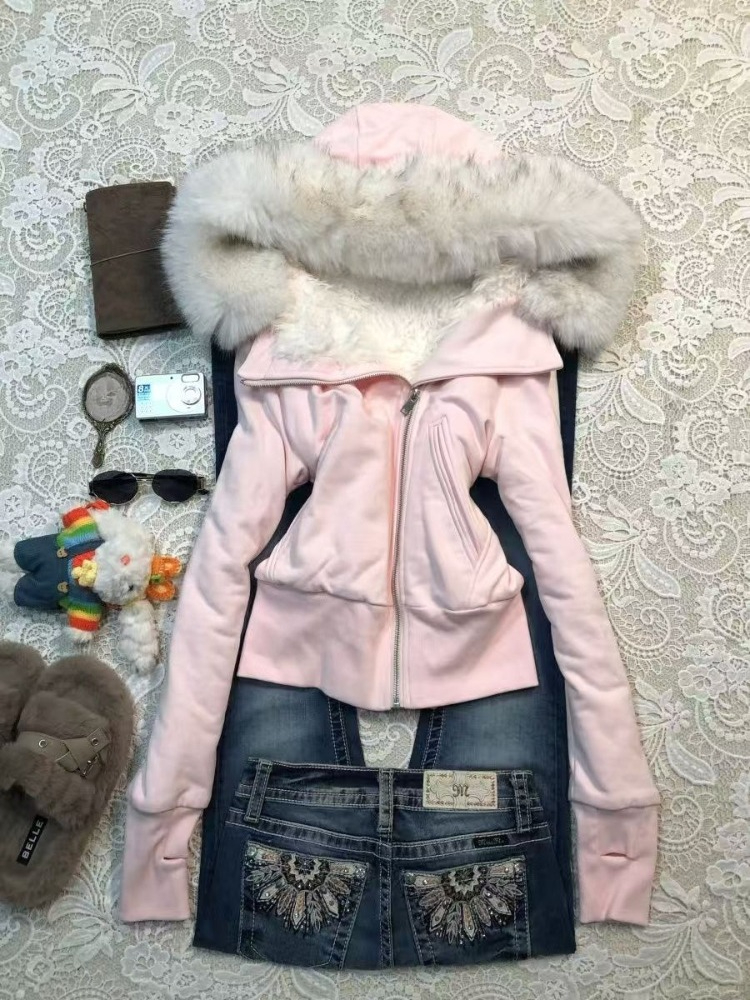 Winter Clothing Aesthetic - Aesthetic Vintage Slim Hooded Coat Women