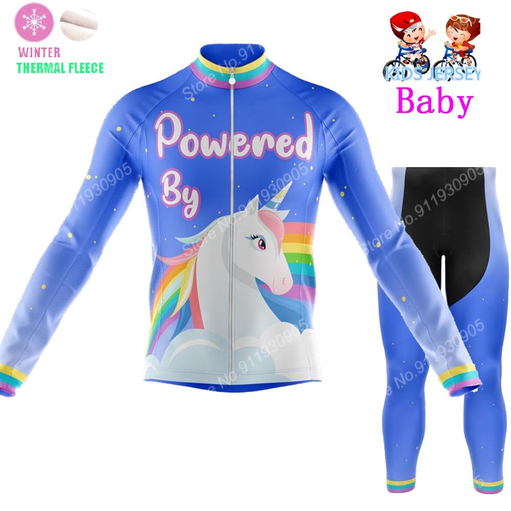 Winter Clothing For Boys - 2022 Kids Unicorn Cycling Jersey Winter
