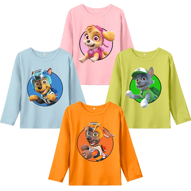 Winter Clothing Cute - Paw Patrol Long-sleeved T-shirt for Boys