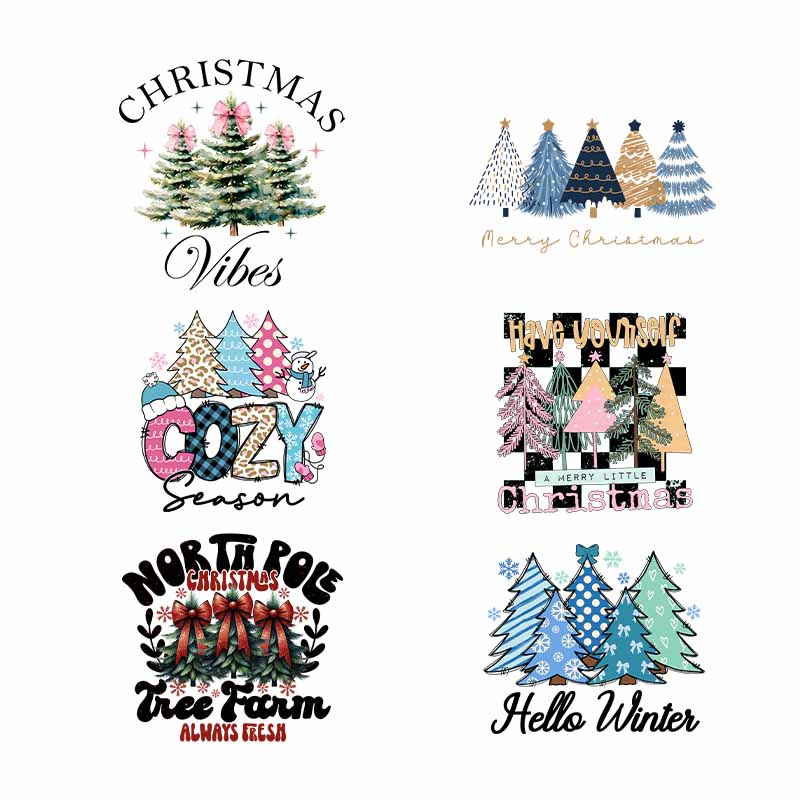 Winter Clothing Pictures - Bueatiful Chrismas Tree Iron On DTF