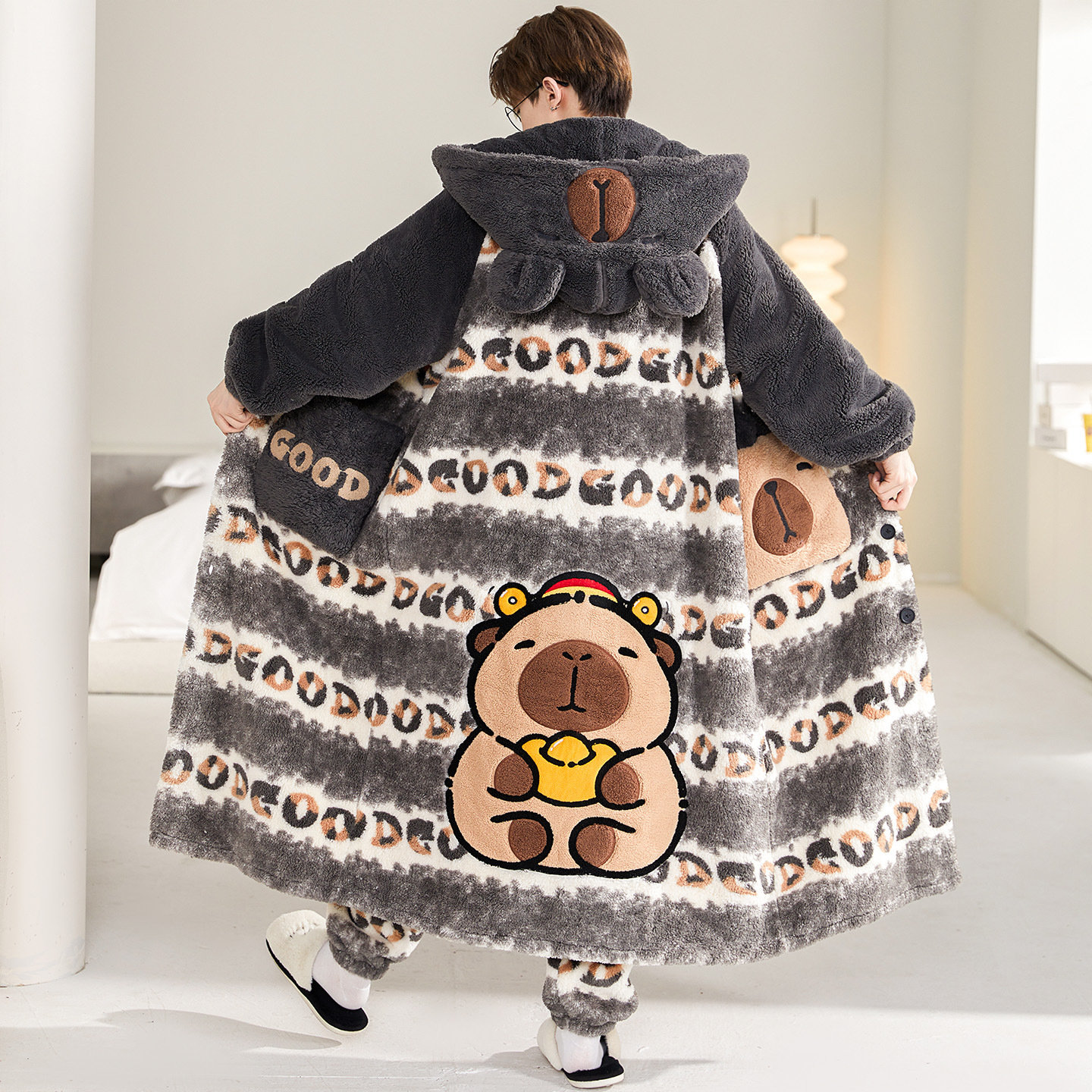 Winter Clothing Cute - Cute Capybara Kapibala Men Women Hooded