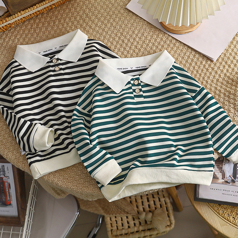 Winter Clothing For Boys - Children's Clothing Stripe Blouse Boys Girls