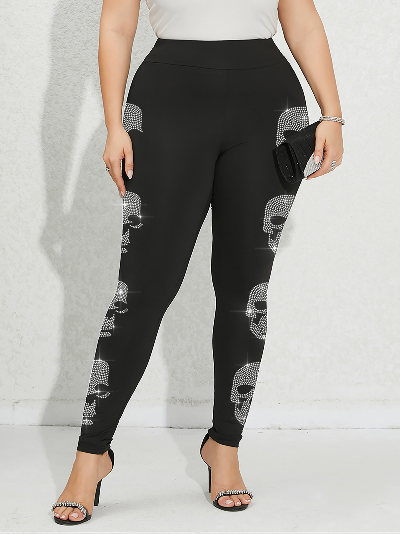 Winter Clothing Pants - Plus Size Women's Pants Skeleton Pattern
