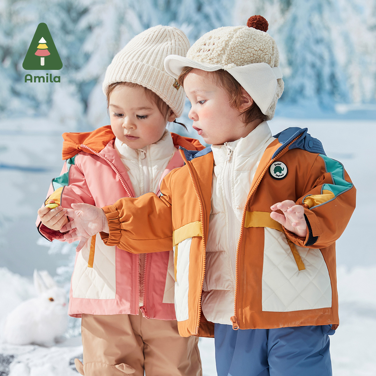 Winter Clothing Baby Girl - Amila Baby Down Jacket 2024 Winter