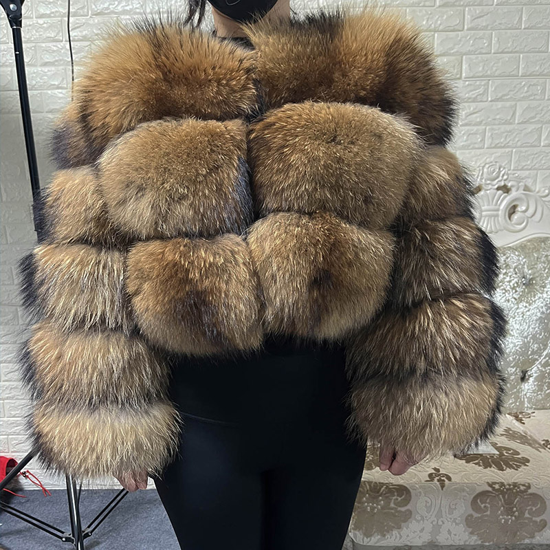 Plus Size Tops Brown Fur Maoma - مراجعة Jacket Winter Clothing وسعره