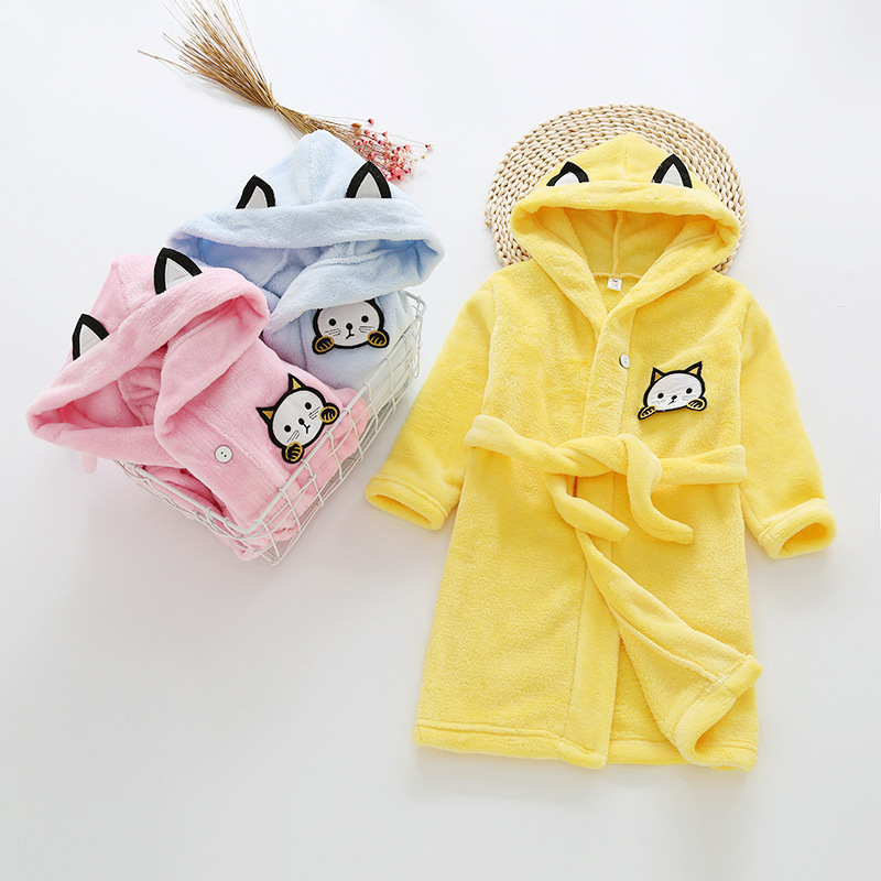 Kids Cartoon Cat Robes New Win - مراجعة Winter Clothing Baby Girl وسعره