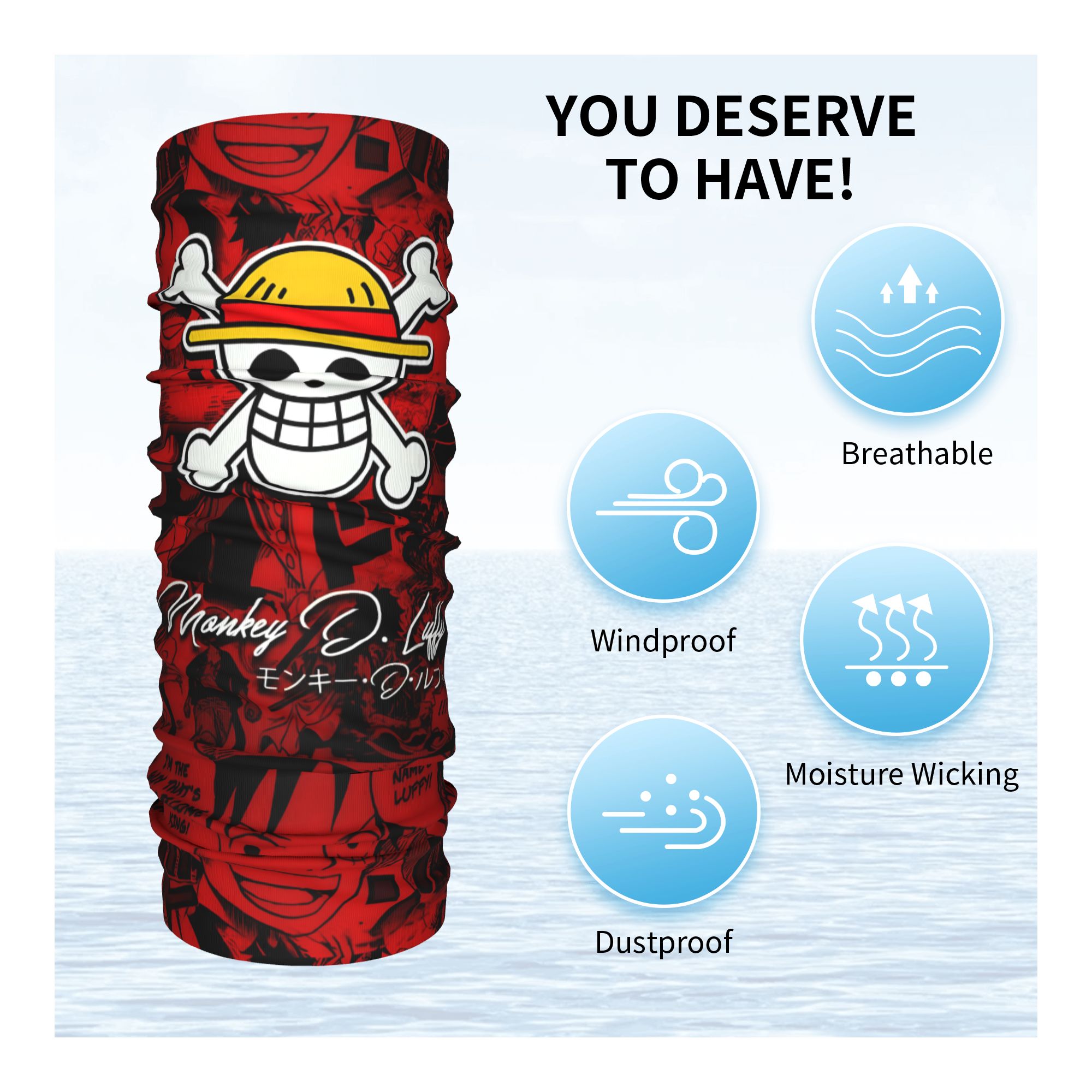 One Piece Anime Bandana Neck W - مراجعة Winter Clothing Youtube وسعره