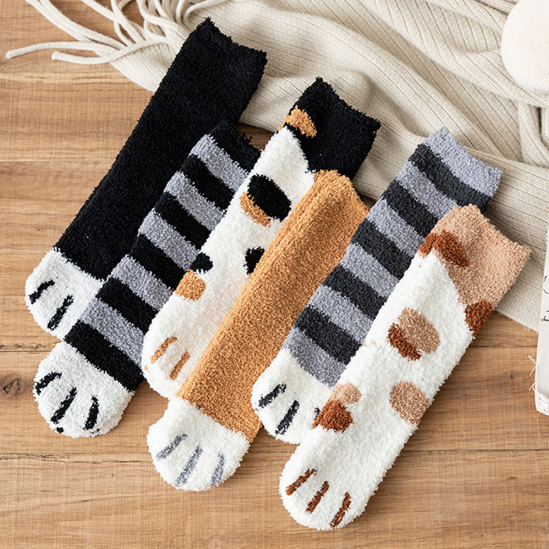 Winter Warm Fluffy Socks Thick - مراجعة Winter Clothing Youtube وسعره