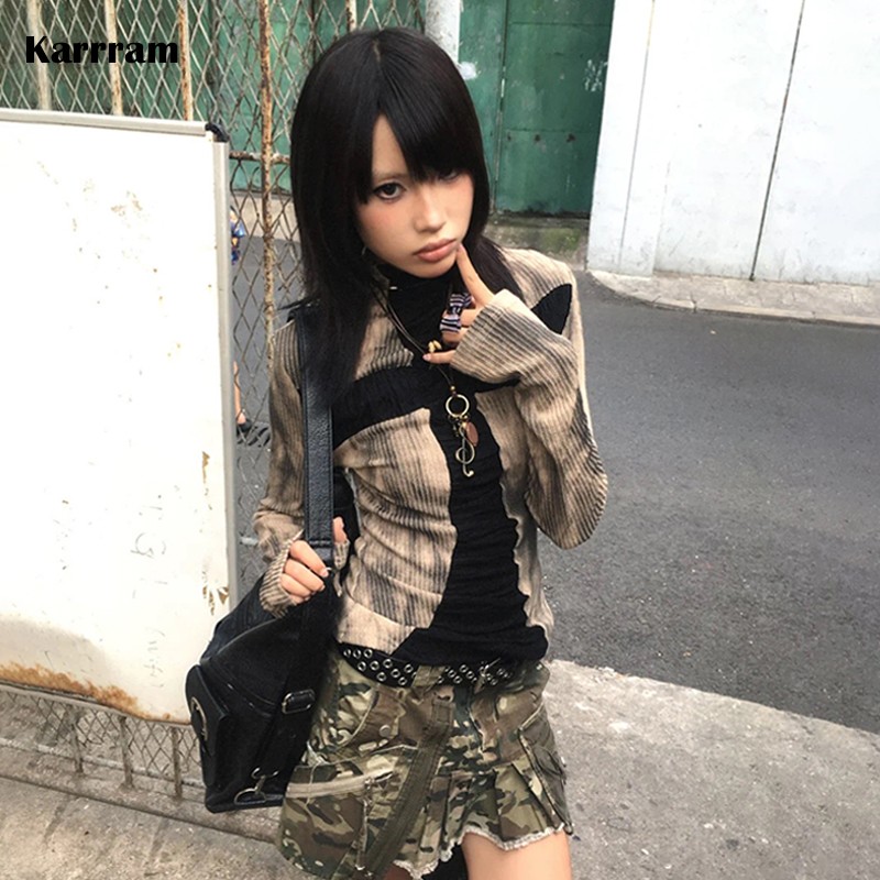 Karrram Japanese Y2k Ribbed To - مراجعة Winter Clothing Aesthetic وسعره
