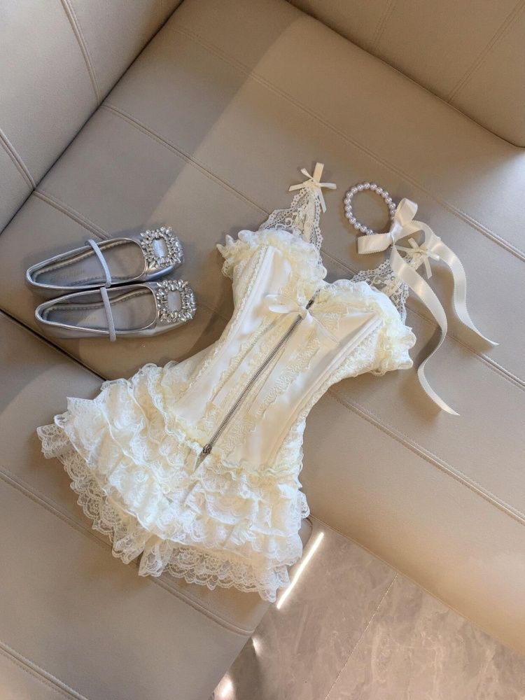 Cute Desire Lace Bustier Top H - مراجعة Winter Clothing Cute وسعره