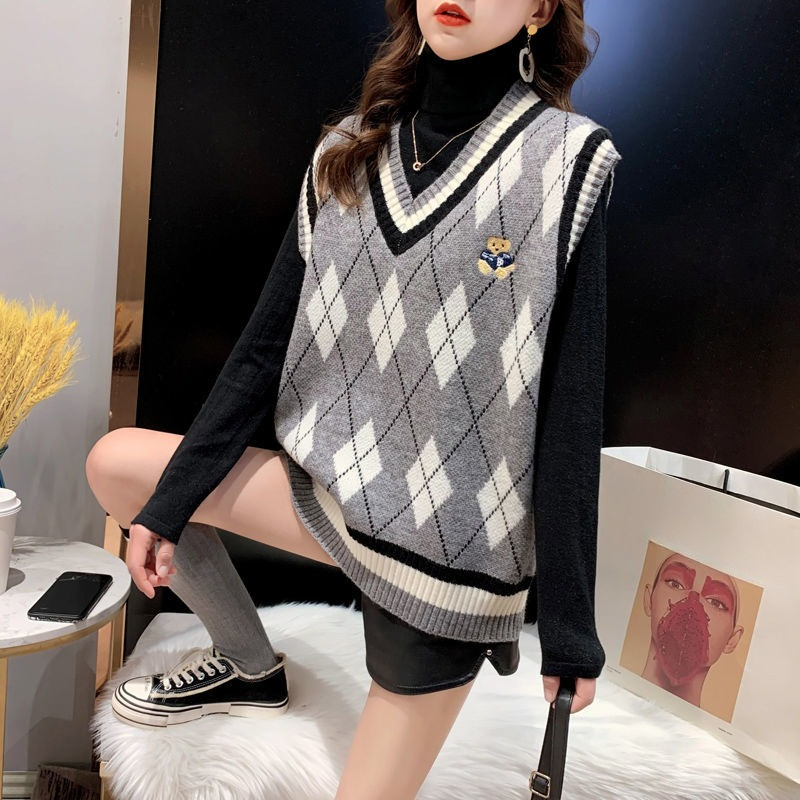 Red Knit Vests for Women Sleev - مراجعة Winter Clothing Aesthetic وسعره