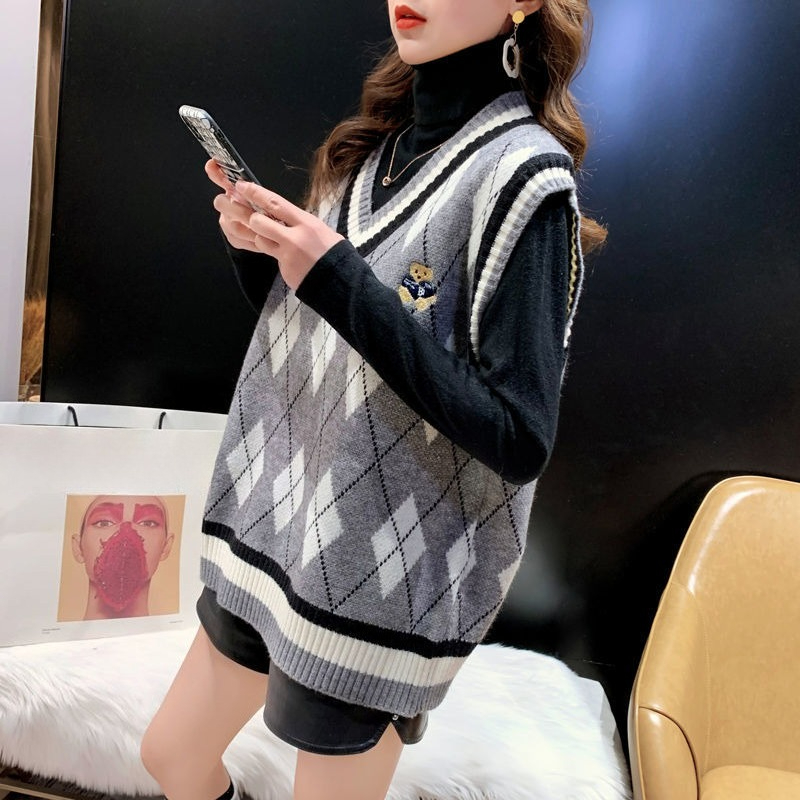 Red Knit Vests for Women Sleev - مراجعة Winter Clothing Aesthetic وسعره