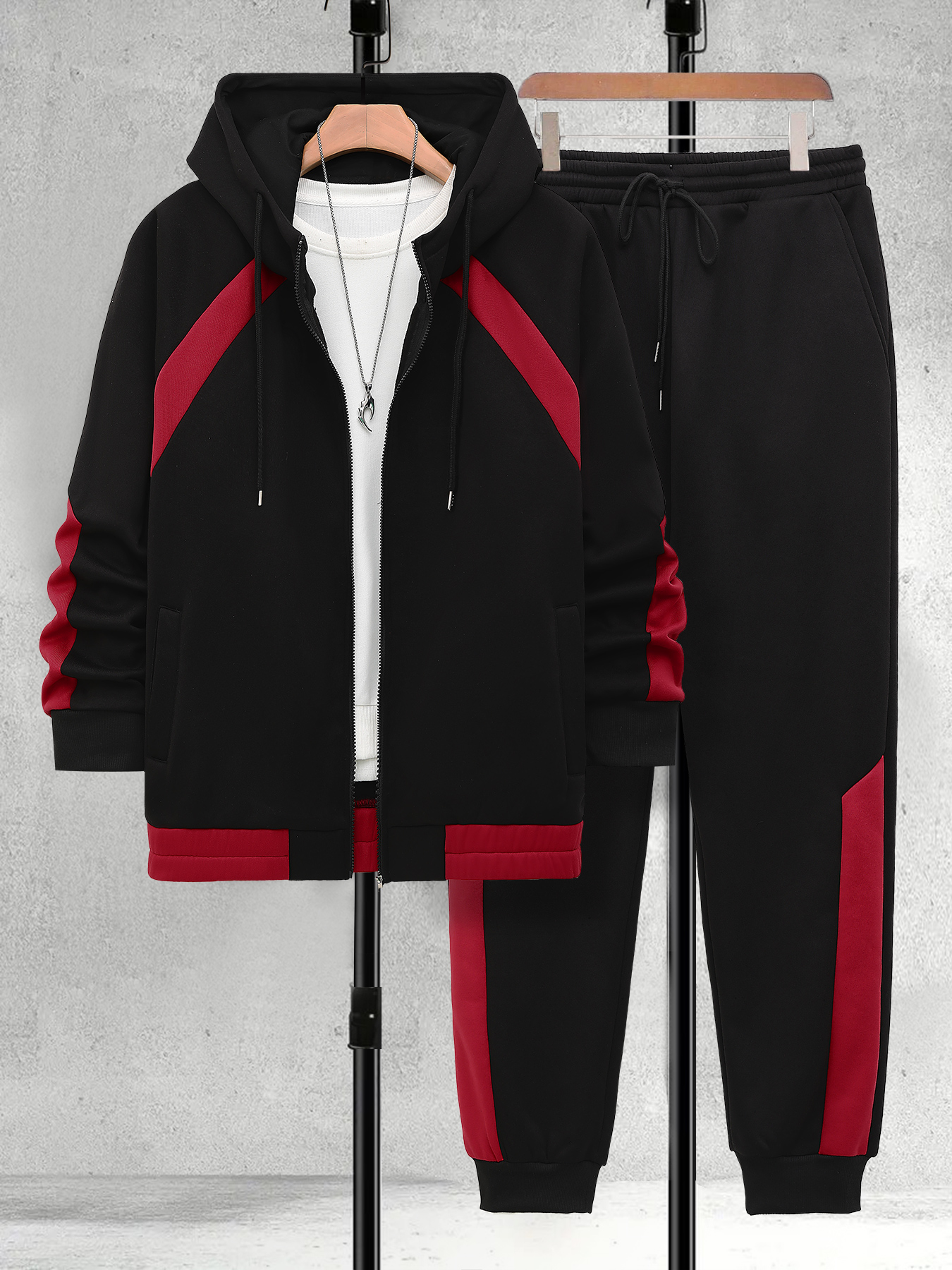 Men's Plus Size Black & Red Co - مراجعة Winter Clothing Pants وسعره