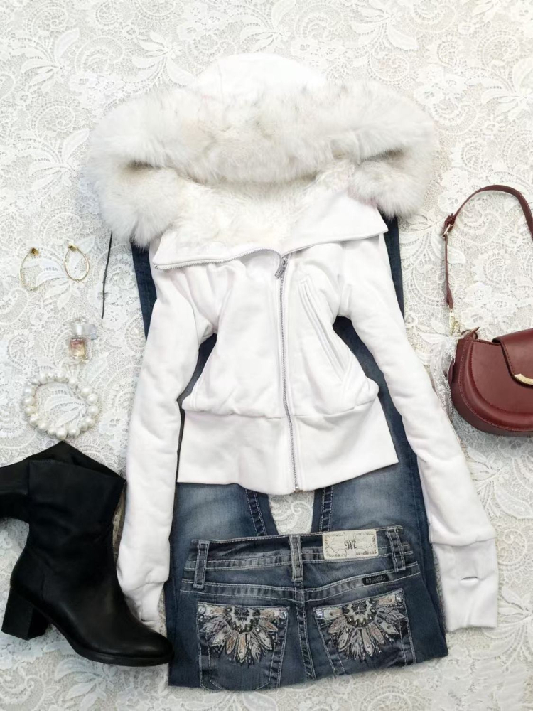 Aesthetic Vintage Slim Hooded  - مراجعة Winter Clothing Aesthetic وسعره