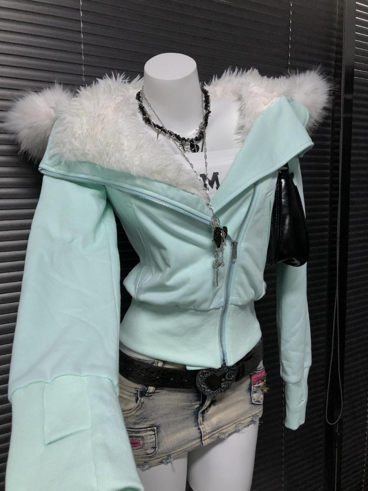 Aesthetic Vintage Slim Hooded  - مراجعة Winter Clothing Aesthetic وسعره