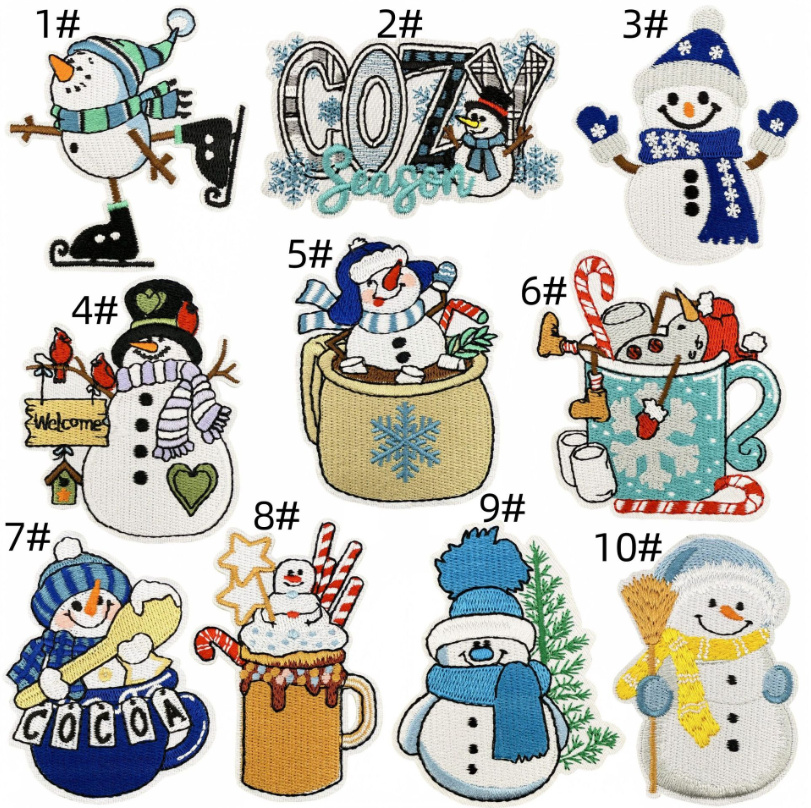 10 Pcs Snowman Winter Badges E - مراجعة Winter Clothing Pictures وسعره