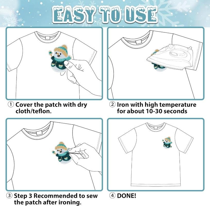 8 Pcs Winter Themed Iron on Pa - مراجعة Winter Clothing Pictures وسعره