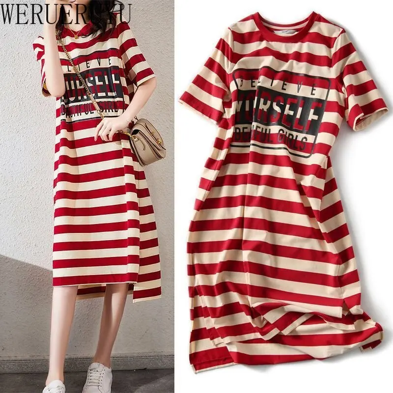 Striped Print Short Sleeve Mid - مراجعة Winter Clothing Aesthetic وسعره