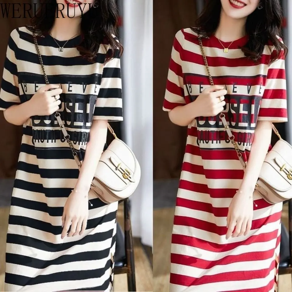Striped Print Short Sleeve Mid - مراجعة Winter Clothing Aesthetic وسعره