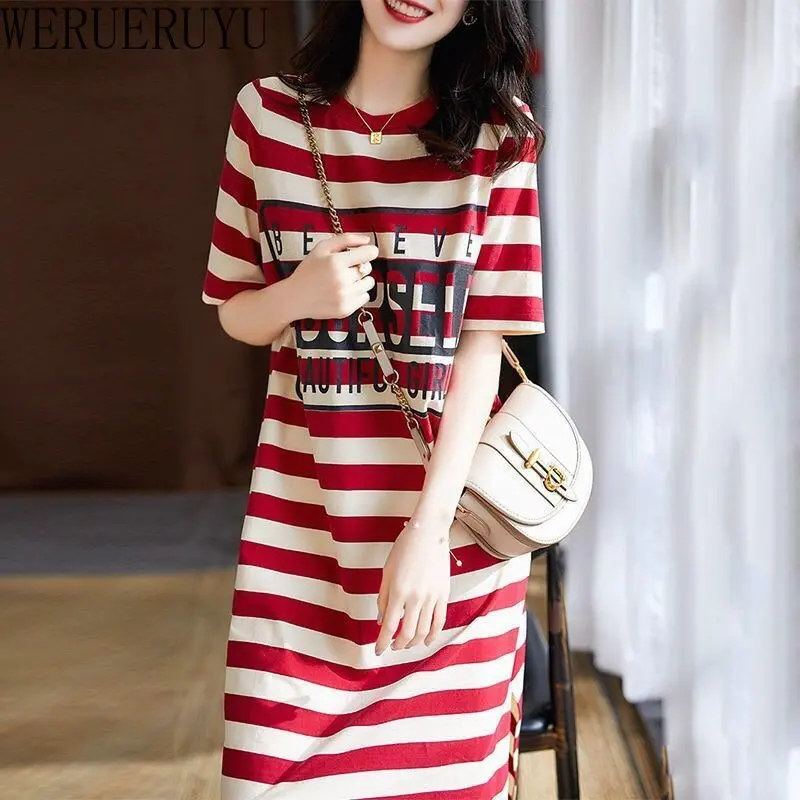 Striped Print Short Sleeve Mid - مراجعة Winter Clothing Aesthetic وسعره