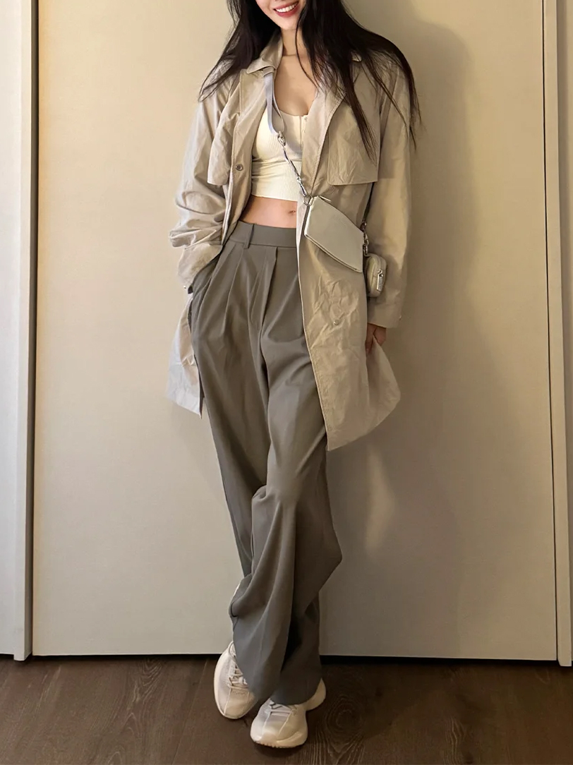 Pocketed suit pants with pleat - مراجعة Winter Clothing Pants وسعره