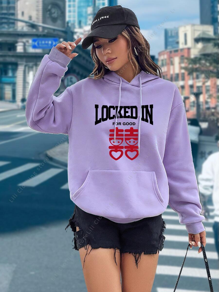 Funny Letter Print Hoodies Wom - مراجعة Winter Clothing Aesthetic وسعره