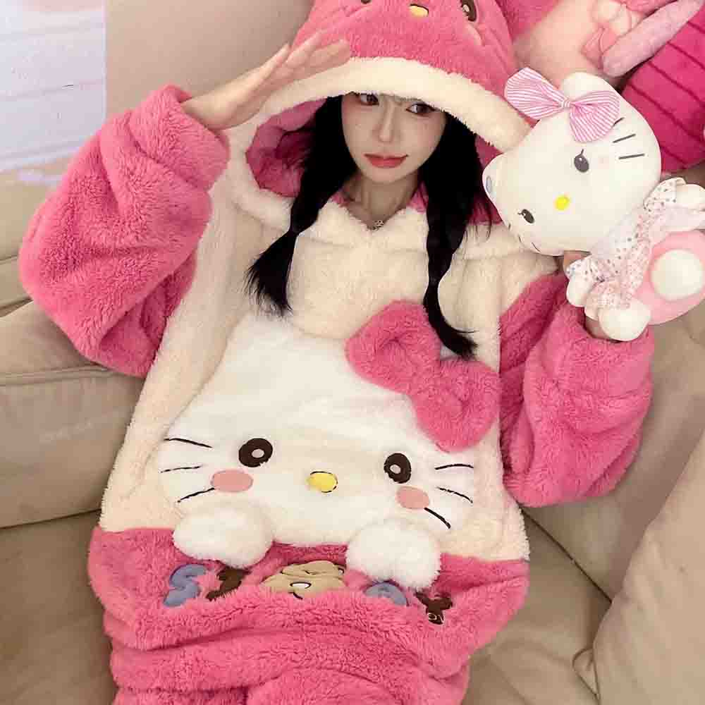 Hello Kitties Kuromi Women's C - مراجعة Winter Clothing Cute وسعره