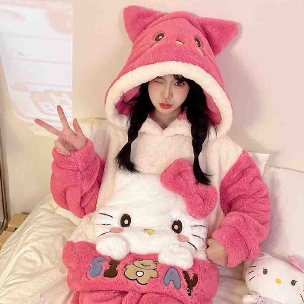Hello Kitties Kuromi Women's C - مراجعة Winter Clothing Cute وسعره
