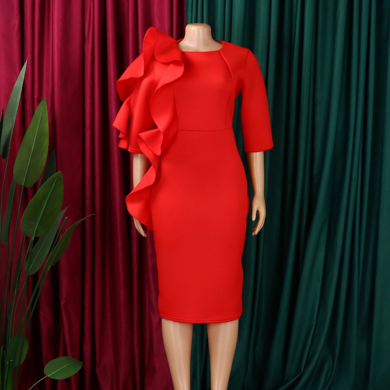 Orange Sexy Dress One Shoulder - مراجعة Winter Clothing H&M وسعره