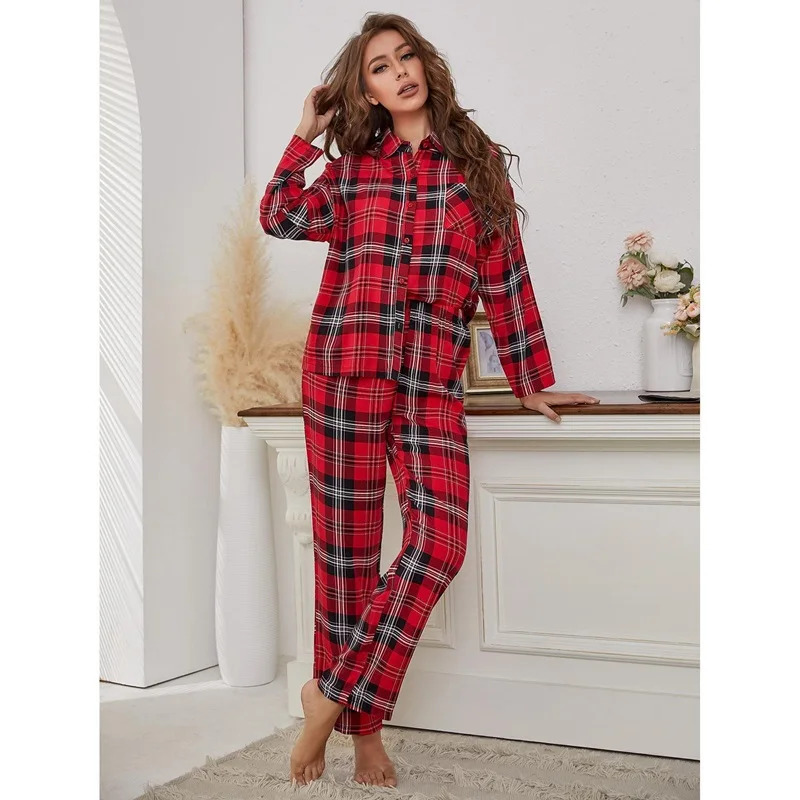 Red Plaid Pajamas Long Sleeve  - مراجعة Winter Clothing Youtube وسعره