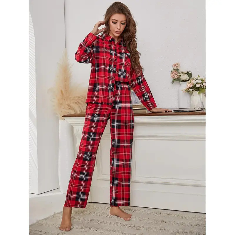 Red Plaid Pajamas Long Sleeve  - مراجعة Winter Clothing Youtube وسعره
