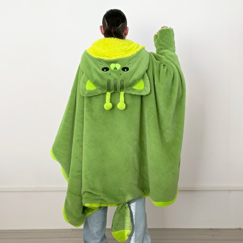Cartoon Cute Alien Cat Hooded  - مراجعة Winter Clothing Cute وسعره