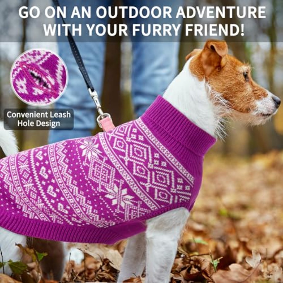 Dog Sweater Argyle - Warm Wint - مراجعة Winter Clothing For Boys وسعره