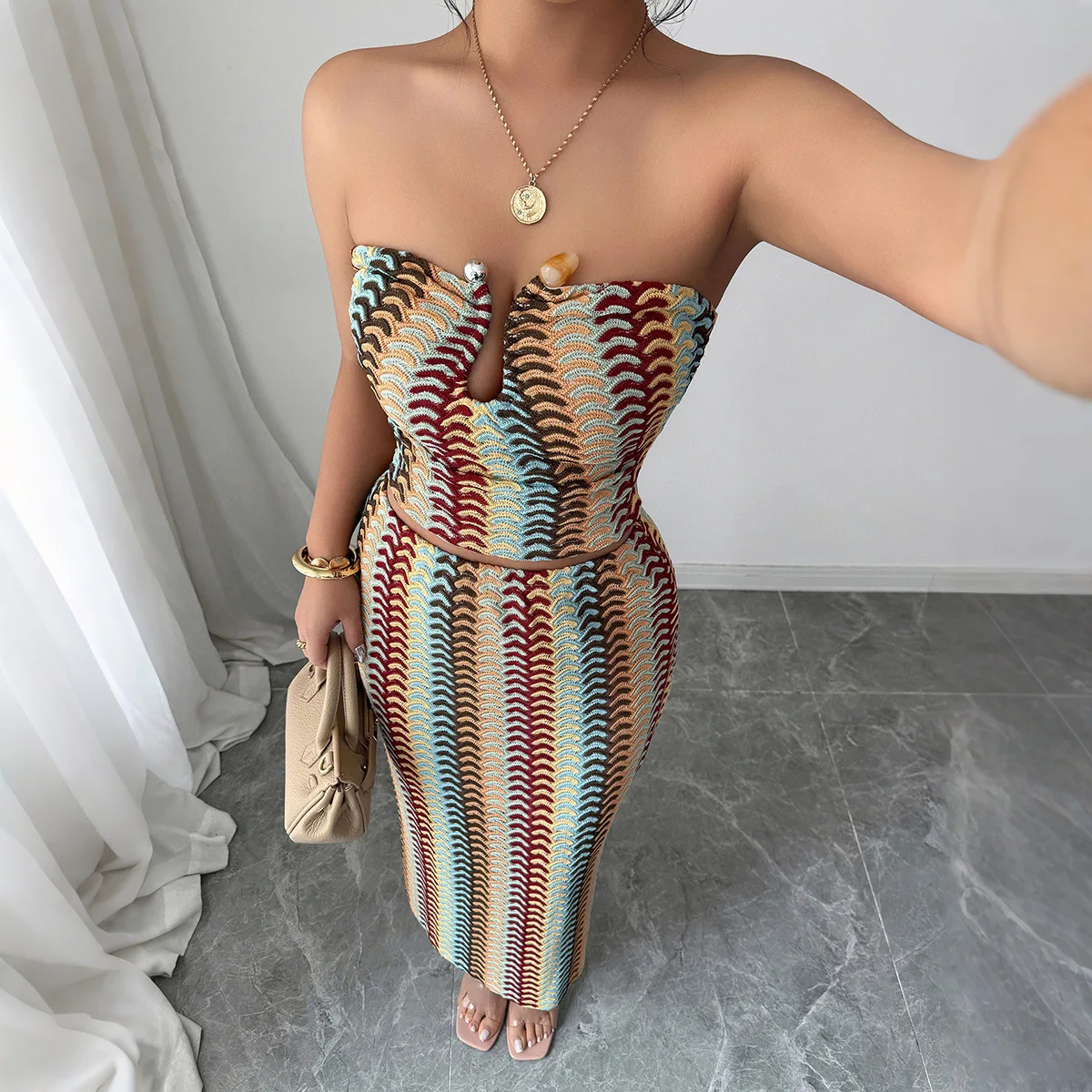 Temperament Elegant Tube Top,  - مراجعة Winter Clothing Youtube وسعره