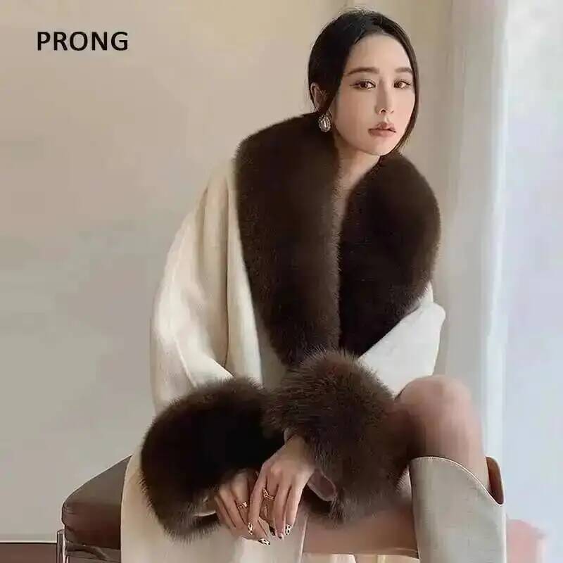 100% Real Fox Fur Collar Winte - مراجعة Winter Clothing Design وسعره
