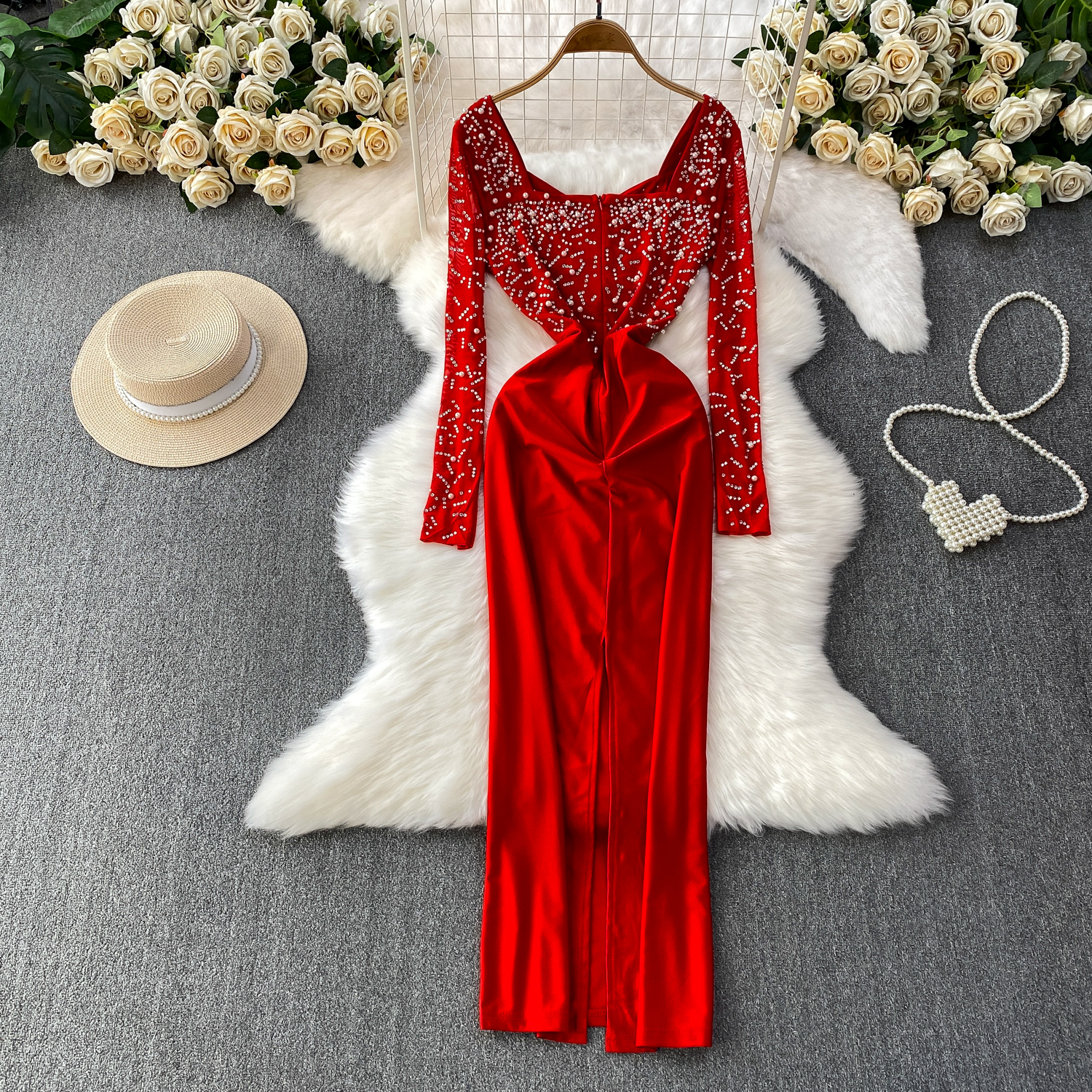 Chic vintage Beading long slee - مراجعة Winter Clothing H&M وسعره