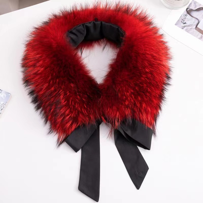 Natural Raccoon Fur Collar War - مراجعة Winter Clothing Design وسعره