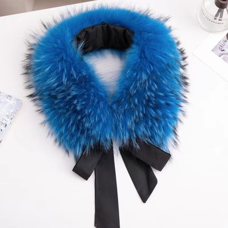 Natural Raccoon Fur Collar War - مراجعة Winter Clothing Design وسعره