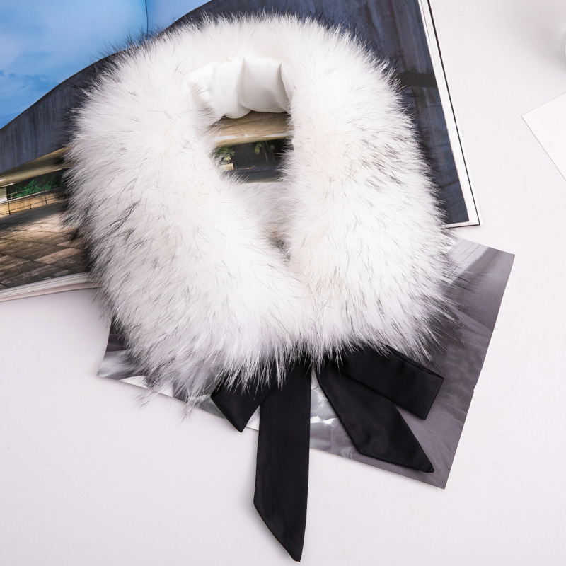 Natural Raccoon Fur Collar War - مراجعة Winter Clothing Design وسعره
