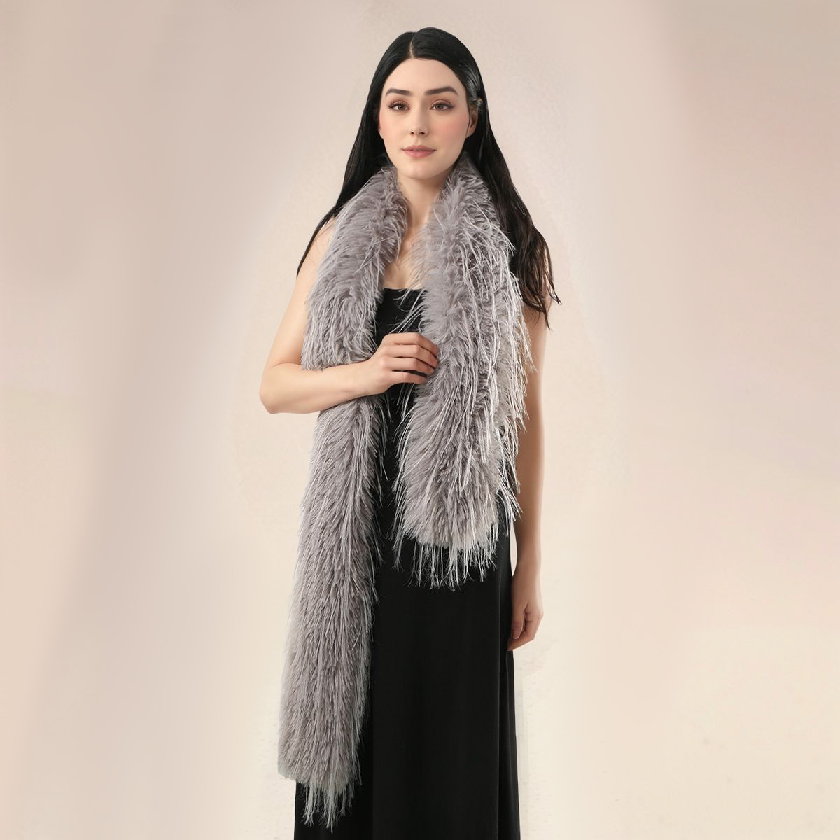 Women Faux Rabbit Fur Long Sca - مراجعة Winter Clothing Design وسعره