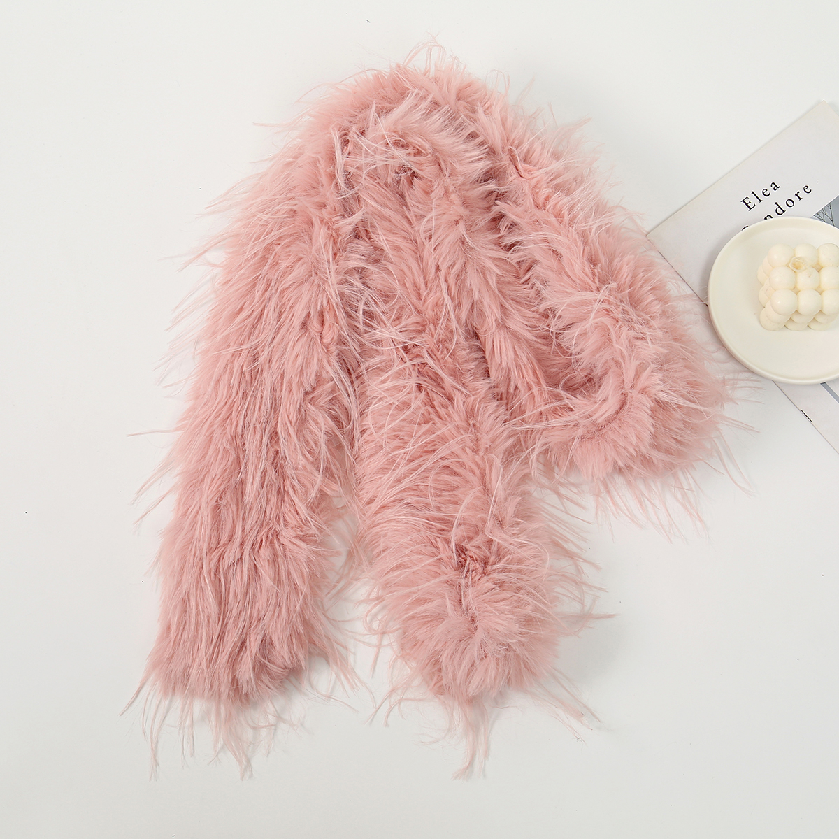 Women Faux Rabbit Fur Long Sca - مراجعة Winter Clothing Design وسعره